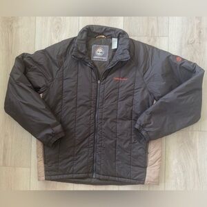 VINTAGE Timberland Men's Dark Brown Puffer Jacket 🧥